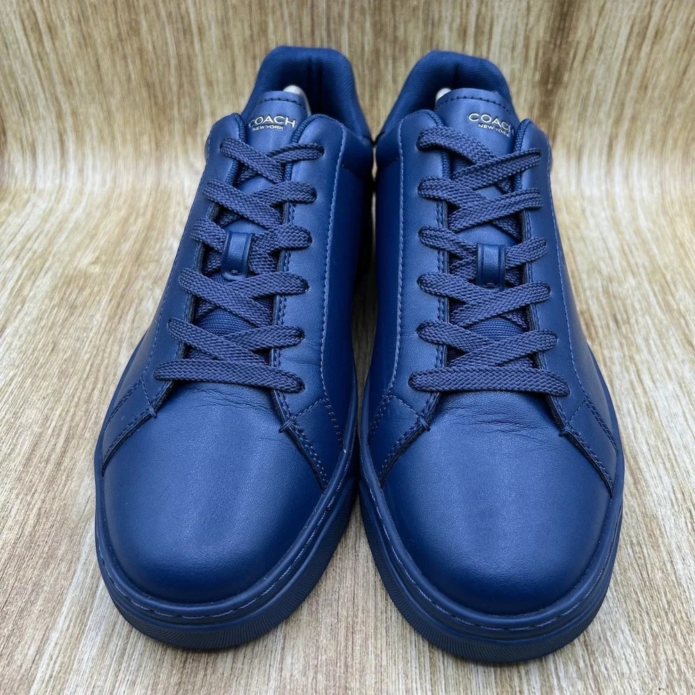 Coach High Line Sneaker Men's Size 10 D Navy Blue Leather Minimalist CX120
